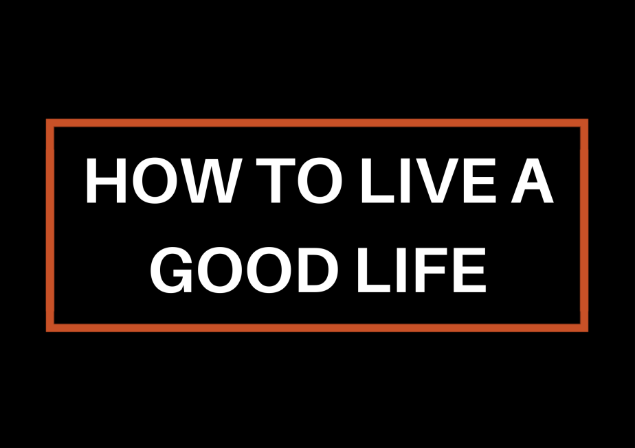 How To Live A Good&nbsp;Life